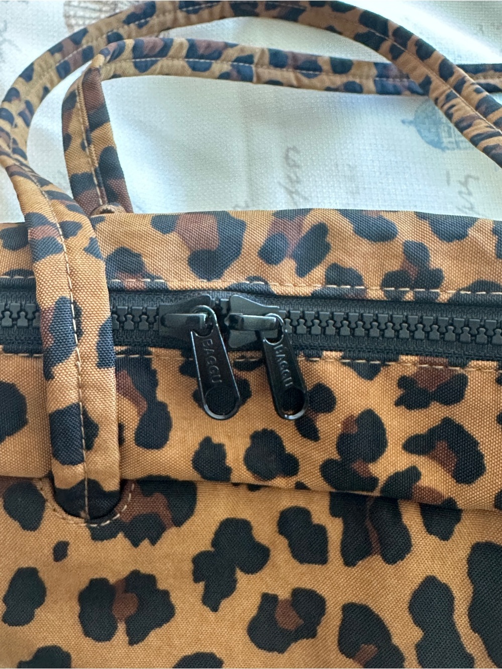 Baggu Regular Bowler Bag in Leopard - Picture 6 of 8